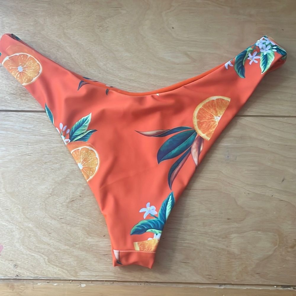 Shein tropical cheeky bikini bottoms, Size small
